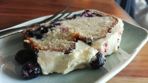 Lemon Berry cake at Good Food Emporium Cafe - Illume in Narre Warren