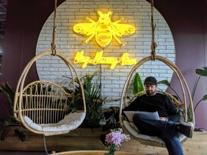 One of the seating options at Good Food Emporium Cafe - Illume in Narre Warren
