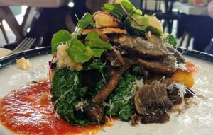 Mushroom and polenta dish at Good Food Emporium Cafe - Illume in Narre Warren