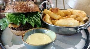 Emporium burger at Good Food Emporium Cafe - Illume in Narre Warren