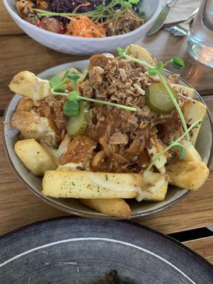 Loaded fries with Jackfruit at Good Food Emporium Cafe - Illume in Narre Warren