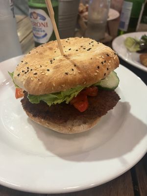 Spice of Life Vegan Schnitzel Burger  at Schnitz in Cairns