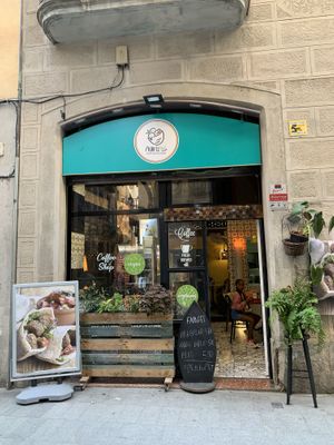 The restaurant  at Falafel Bowls in Barcelona