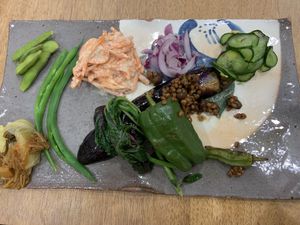 Part of the teishoku A set at Tom Tam in Yokohama