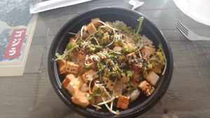 Vegan poke, glutenfree at DTLA Ramen in Los Angeles