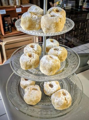 Vegan, glutenfree, sugarfree. Amaretti from Sapori Vegan. at Devi Deli göttlich vegan in Zurich