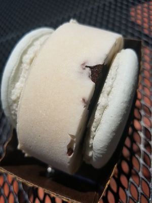 Peanut butter brownie macream at A La Mode Macaron in Asheville