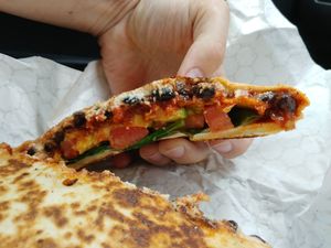 Crunch wrap Supreme at Simple Cafe in Asheville