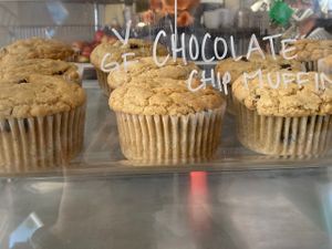 Vegan, gluten-free chocolate chip cupcake  at Simple Cafe in Asheville