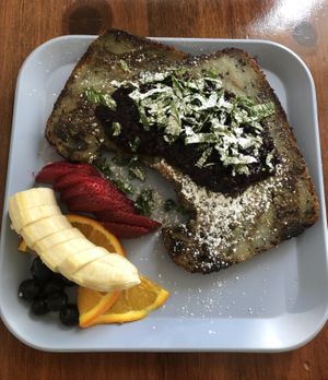Mint French toast is just a HARD no    at Simple Cafe in Asheville