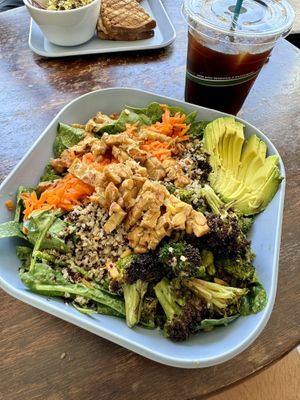 goddess bowl + tempeh  at Simple Cafe in Asheville