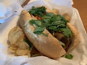 Vegan Banh Mi was incredible!  at Simple Cafe in Asheville