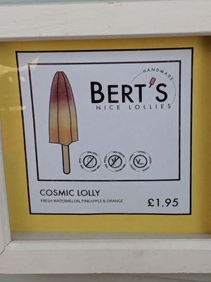 Ice lolly menu at Herbert's Ice Cream - Kiosk in Folkestone