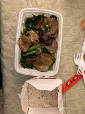 Shiitake Over Seasonal Greens	 at Han Noodle Bar in Rochester