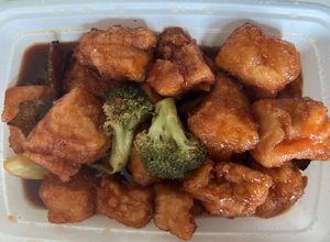 Orange Tofu  at Han Noodle Bar in Rochester