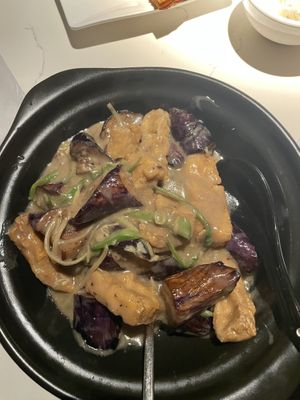 Eggplant and tofu dish   at Han Noodle Bar in Rochester