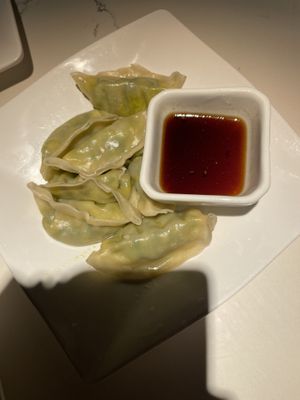 Veggie dumplings   at Han Noodle Bar in Rochester