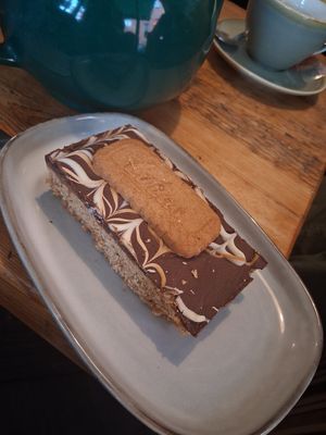 Lotus biscoff flapjack at Hannah's in West Kirby