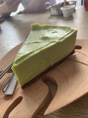 Avocado-cocoa-Lemon cake  at Vegan Burger in Dornbirn