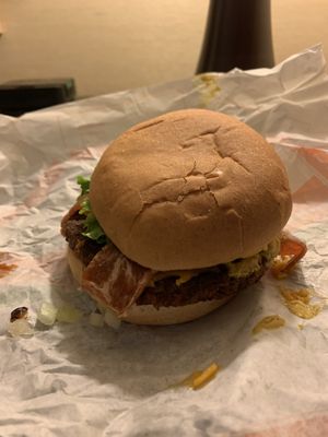 Bacon cheeseburger  at Plant Power Fast Food in Long Beach