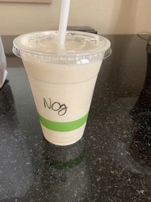 Holiday nog milkshake  at Plant Power Fast Food in Long Beach