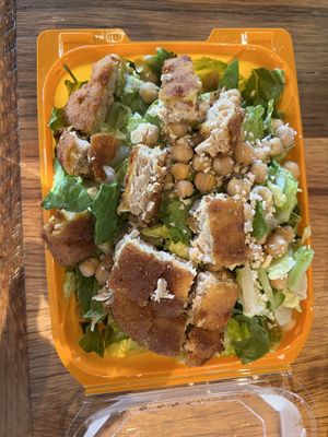Chicken Caesar salad  at Plant Power Fast Food in Long Beach