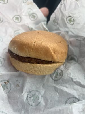 The “hamburger"  at Plant Power Fast Food in Long Beach
