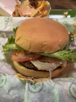 Holy Guacamole Burgerr  at Plant Power Fast Food in Long Beach