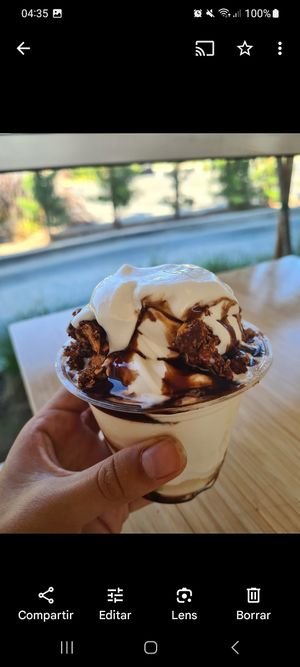 ice cream sundae! at Plant Power Fast Food in Long Beach