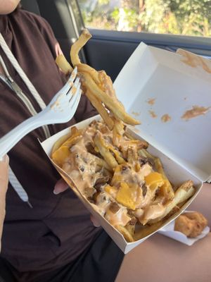 Crazy fries  at Plant Power Fast Food in Long Beach