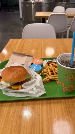 The Western Burger   at Plant Power Fast Food in Long Beach