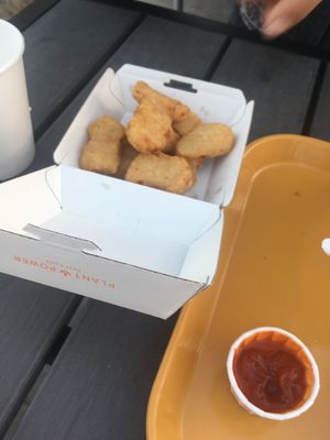 ‘Chicken’ nuggets with extra yum on the side at Plant Power Fast Food in Long Beach
