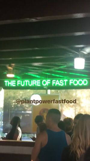 Neon  at Plant Power Fast Food in Long Beach