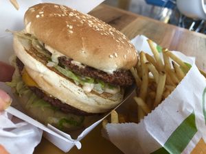 The Big Zac n Fries!!!  at Plant Power Fast Food in Long Beach