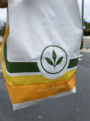 To go at Plant Power Fast Food in Long Beach