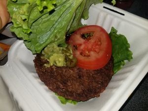 Guac burger... at Plant Power Fast Food in Long Beach