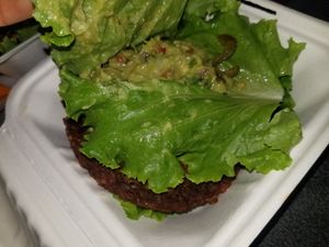 Guac burger... at Plant Power Fast Food in Long Beach