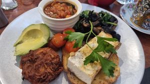 Vegan breakie, little. Larger option available. at Samuel Pepys Cafe in Launceston