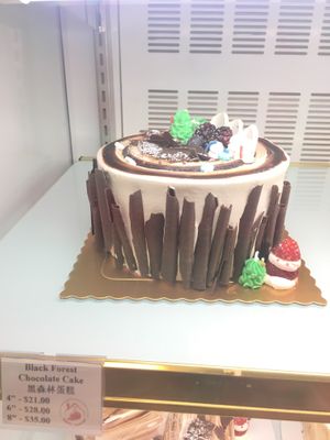 Cakes available were not vegan but you can order vegan versions. at Family Baking in Chamblee