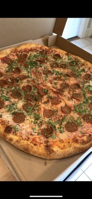 Vegan Pepperoni Pizza  at Pizza Gusta in Bronx