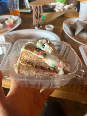 Vegan vanilla berry cake 
10/10 at Monse's Pupuseria in Colorado Springs