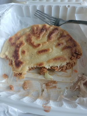 Jackfruit/vegan cheese at Monse's Pupuseria in Colorado Springs