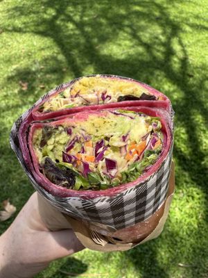 Ready made falafel wrap  at Coffee Society in Rockhampton