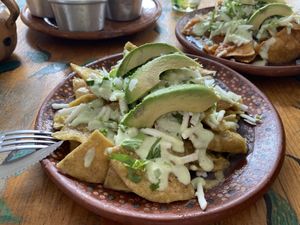 Chilaquiles  at Aguacate Limon in Tulum