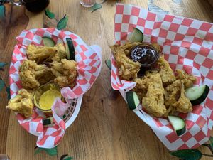 Two orders of cauliflower wings   at Aguacate Limon in Tulum