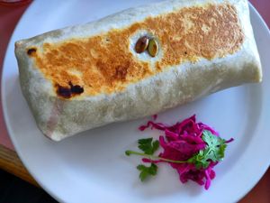 Ronny Russell burrito at The Burrow in Vancouver