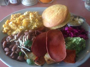 Veganised breakfast   at The Burrow in Vancouver