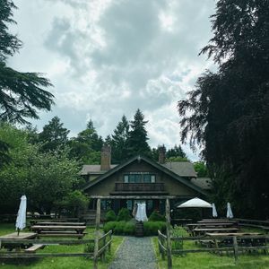 Awesome back patio  at Black Goose Inn in Parksville
