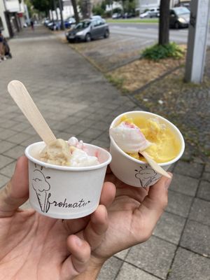 Ananas-Curry, Leipziger Lerche & Vanille   at Eisdiele Frohnatur in Kassel