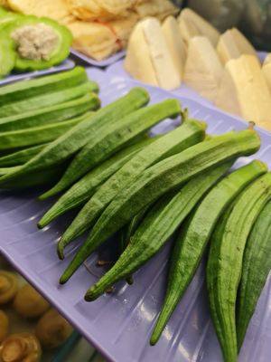 Lady's fingers ~ 1/8/22 at Zi Zai Vegetarian 自在齋 - Circuit Rd in Central Singapore